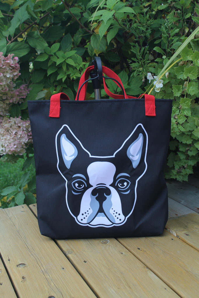 Boston Terrier Dog Puppy Tote Bag by Square Dog Photography - Photos.com